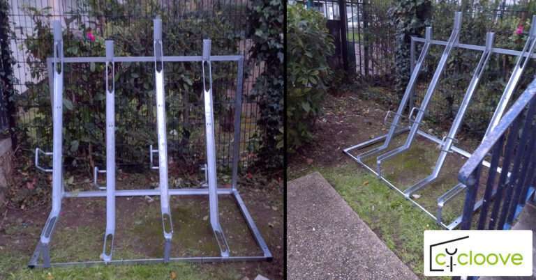 Pose de racks semi verticaux